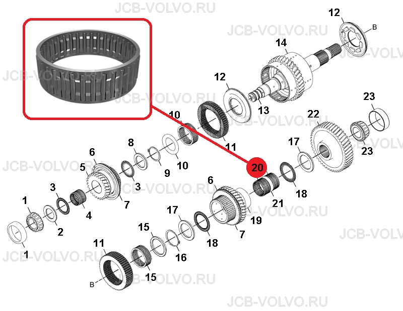 Подшипник шестерни КПП