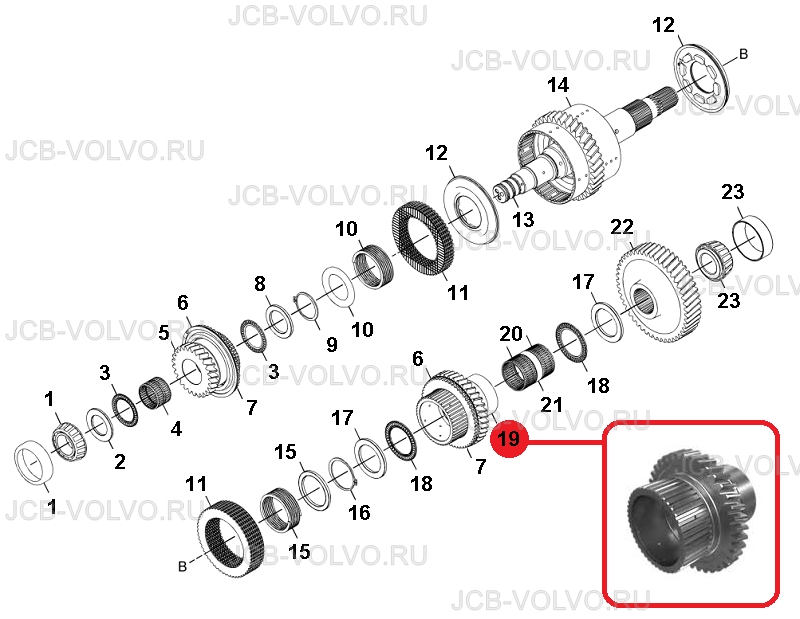 Шестерня входной муфты