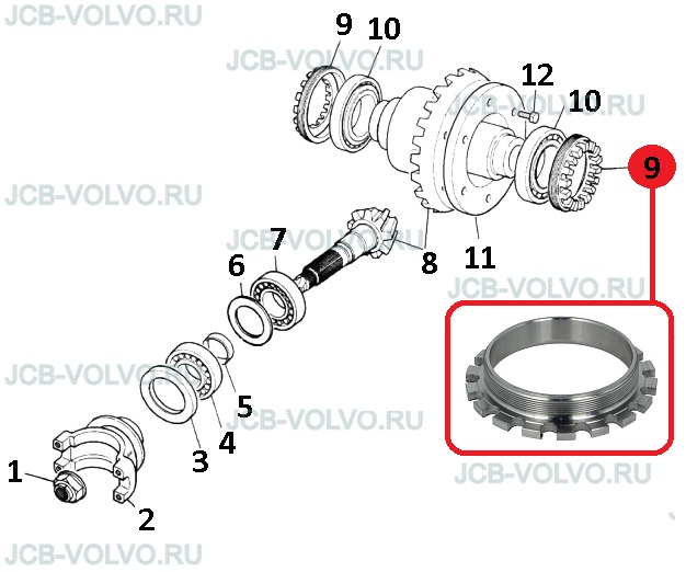 Регулировочная гайка дифференциала 450/10403