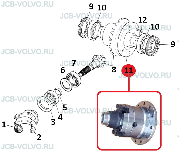 Дифференциал самоблокирующийся в сборе 458/10723