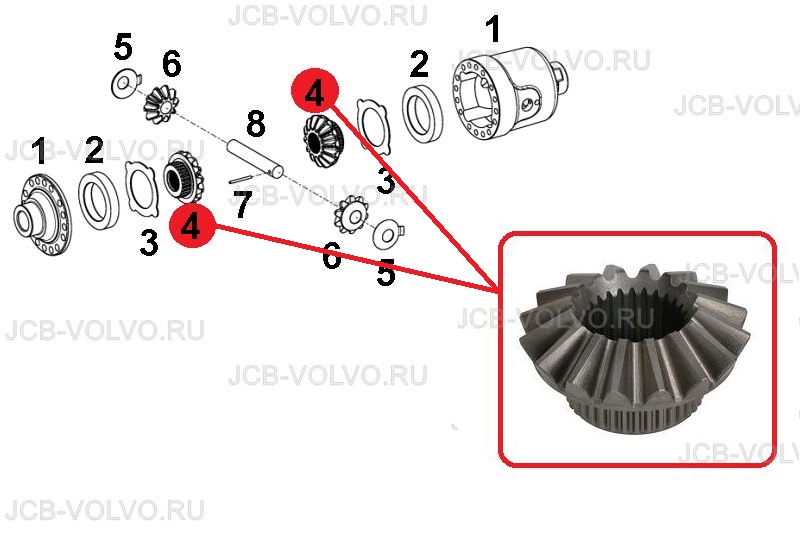 Шестерня в дифференциал 5780088, 578-0088