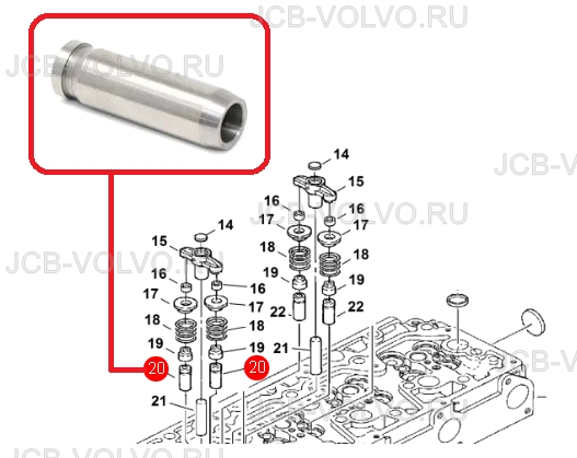 GUIDE-VALVE EXHAUST 6685958