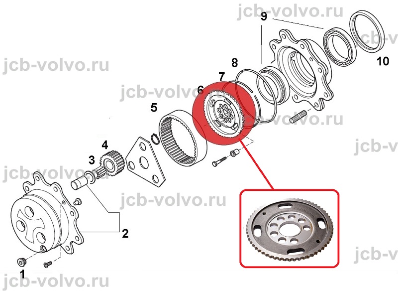 Ступица коронной шестерни (промежуточная шестерня) 85817698