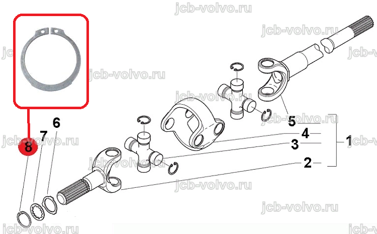 Фиксирующая скоба 87306933