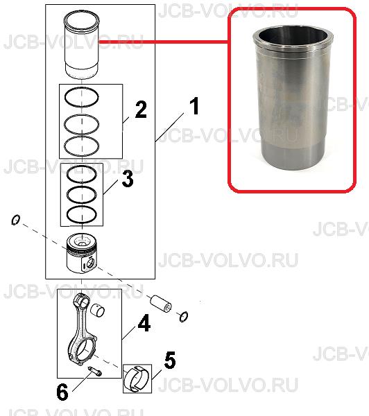 Гильза цилиндра R116383, R121867, R115336