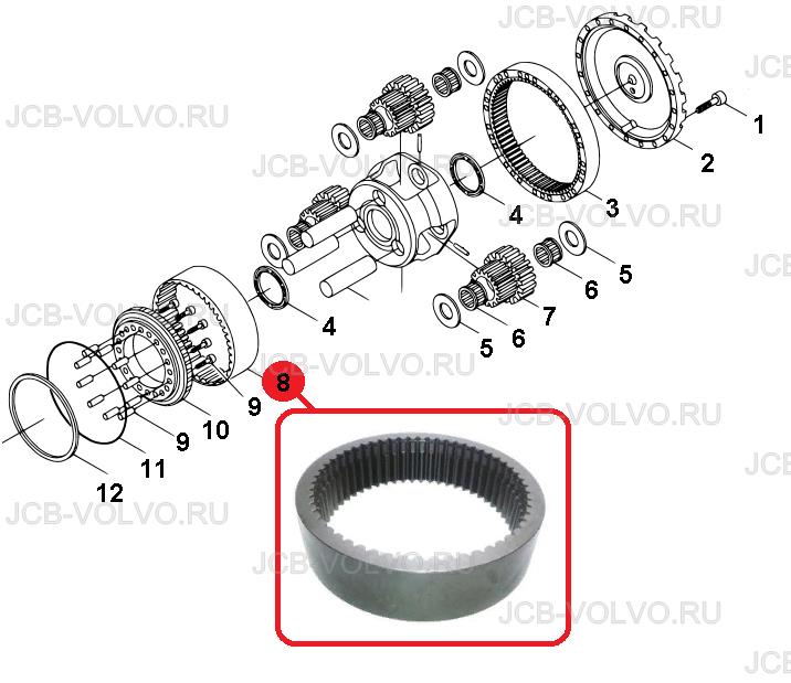 Коронная шестерня XKAH-00914