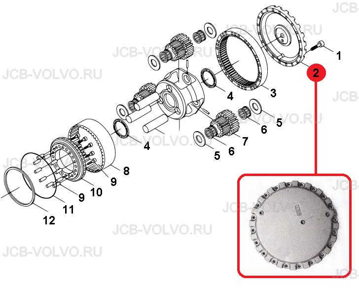 Крышка бортового редуктора XKAH-01034