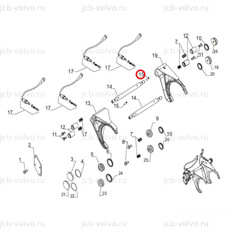 Штифт, артикул C77BB56, для CUKUROVA 880, 883, 884, 885