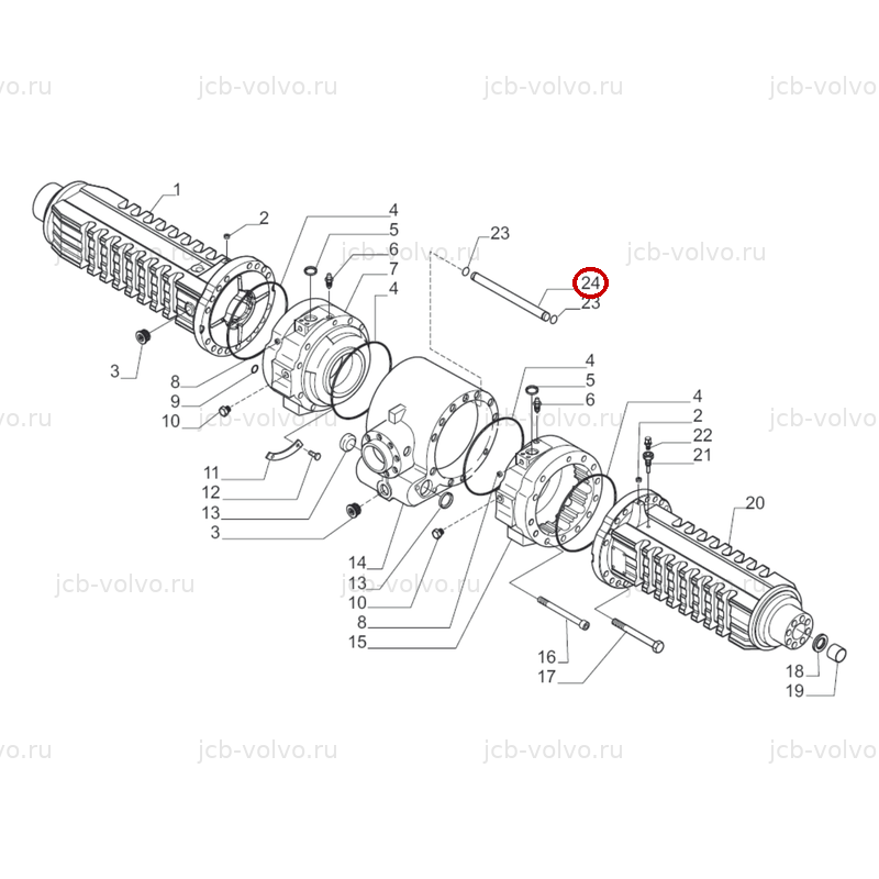 Трубка заднего моста 172020740 для MST 542, 544, 642, 644