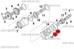 Прижимной диск [ 331/16517, 331/16519, 331/16550 ] для JCB 531-70, 541-70