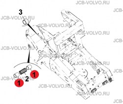 Втулка в раму (узел рукоять-рама) [ 332/L3540 ] для мини-погрузчика JCB