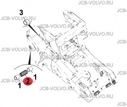 Проставка в раму ( узел рукоять-рама) [ 332/L3651 ] для мини-погрузчика JCB