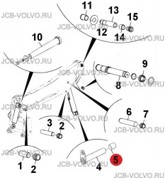 Втулка в основание г/цилиндра подъема стрелы [ 334/P2715, 332/X3516 ] - для мини-погрузчика JCB 