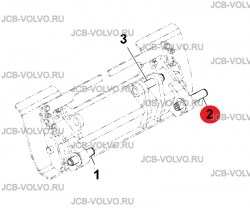 Палец крепления каретки к стреле [ 332/X6279 ] для мини-погрузчика JCB