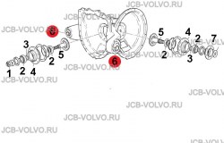 Подушка крепления КПП  [ 333/G1033, 331/50638 ] для JCB 531-70, 541-70