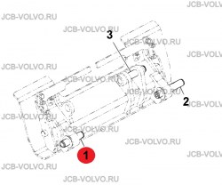 Палец крепления каретки к стреле [ 333/L8026 ] для мини-погрузчика JCB