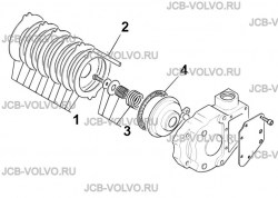 Стояночный тормоз в сборе [ 459/10180 ] для JCB 531-70, 541-70