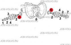Главная пара входного редуктора [ 459/10184 ] для JCB 531-70, 541-70