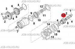 Несущая шестерня в муфту заднего хода [ 459/M8196, 459/50472, 459/M4563 ] для JCB 531-70, 541-70