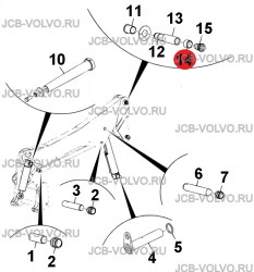 Втулка в рукоять [ 809/00153 ] для мини-погрузчика JCB