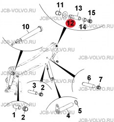 Палец крепления стрелы к рукояти [ 811/90246 ] для мини-погрузчика JCB
