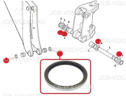 Уплотнение в стрелу (стрела- каретка) [ 813/00433 ] для JCB 4CX, 5CX