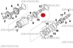 Возвратная пружина [ 814/00345 ] для JCB 531-70, 541-70