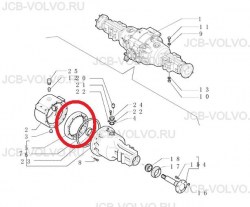 Зубчатый венец (в корпус моста NEW HOLLAND) [ 86536749 ] для NEW HOLLAND B90, B110
