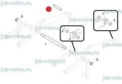 Палец в основание г/цилиндра опрокидывания переднего ковша [ 90377850 ] для CASE 570, Case 580