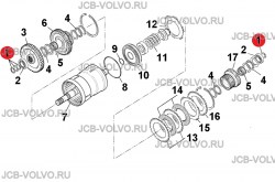 Уплотнение вала муфты заднего хода [ 904/50020 ] для JCB 531-70, 541-70