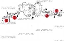 Подшипник главной пары входного редуктора [ 907/M5375, 907/08300) ] для JCB 531-70, 541-70