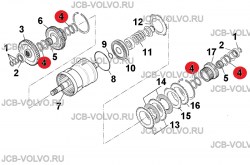 Подшипник в муфту заднего хода [ 917/02800 ] для JCB 531-70, 541-70