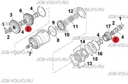 Подшипник в муфту заднего хода [ 917/M8053, 917/02700 ] для JCB 531-70, 541-70