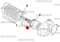 Ремкомплект стояночного тормоза КПП  [ 998/11000 ] для JCB 531-70, 541-70