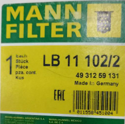 Фильтр воздушный маслоуловитель MANN LB11102/2