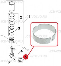 Шатунные вкладыши, 1-й ремонтный размер RE65909