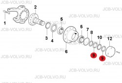 Крепежная гайка в ступицу [ VOE906645, 13906647 ] для грейдера VOLVO G930, G940, G946, G960