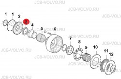 Подшипник механизма самоблокировки  [ VOE 11706743, 12743319, 12743083   ] для грейдера VOLVO G930, G940, G946, G960