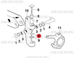 Сальник  [ VOE 12735741] для грейдера VOLVO G930, G940, G946, G960