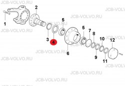 Сальник ступицы [ VOE 12736497, 12740962 ] для грейдера VOLVO G930, G940, G946, G960