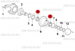 Подшипник ступицы [ VOE 12736499, 12740666, 12736498, 12740665 ] для грейдера VOLVO G930, G940, G946, G960