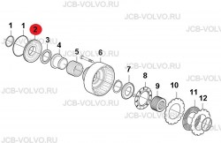 Поршень [ VOE 12743080, 12743509  ] для грейдера VOLVO G930, G940, G946, G960