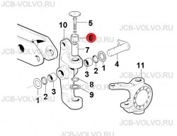 Втулка шкворня [ VOE 15402654, 12746142  ] для грейдера VOLVO G930, G940, G946, G960