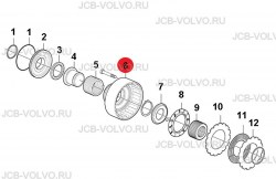 Корпус механизма самоблокировки  [ VOE 12743078, 17284552, 12743507  ] для грейдера VOLVO G930, G940, G946, G960