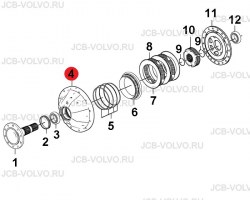 Корпус ступицы  [ VOE89301, 89301, 17252831 ] для грейдера VOLVO G930, G940, G946, G960