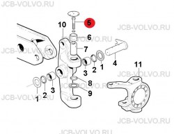 Болт крепления шкворня [ VOE990202, 990202  ] для грейдера VOLVO G930, G940, G946, G960