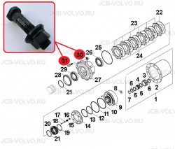 Болт и гайка колесная ZGAQ-02936 ZGAQ-03164